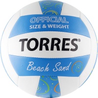 мяч волейбольный torres beach sand blueр v30095b, р.5