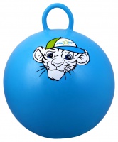 мяч-попрыгун "тигренок" gb-402, 55 см, с ручкой, синий
