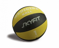 медицинский мяч 1 кг skyfit sf-mb1k черный-желтый
