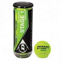 мяч теннисный dunlop stage 1 (green) 3b тренировочный для детей, 3шт.