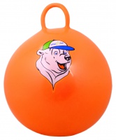 мяч-попрыгун "медвежонок" gb-403, 65 см, с ручкой, оранжевый