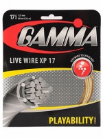 теннисная струна gamma live wire xp 17 (natural, black) 1 натяжка