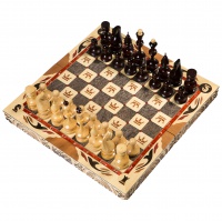 шахматы резные ручной работы "с гербом" малые