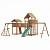 детский городок jungle gym jungle palace + jungle cottage (без горки) + bridge link (жесткий мост) +